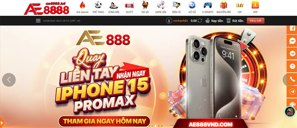 Trải nghiệm khám phá thế giới giải trí trên app AE8888
