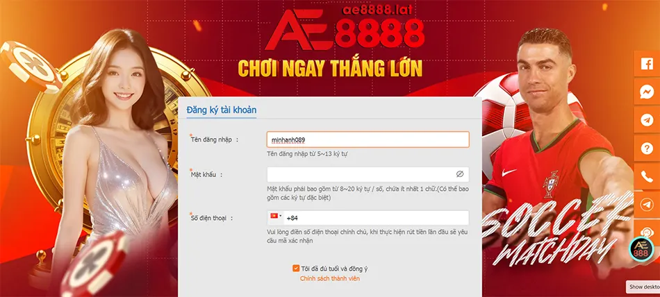 Những quy định về Đăng ký và Xác minh Tài khoản AE8888