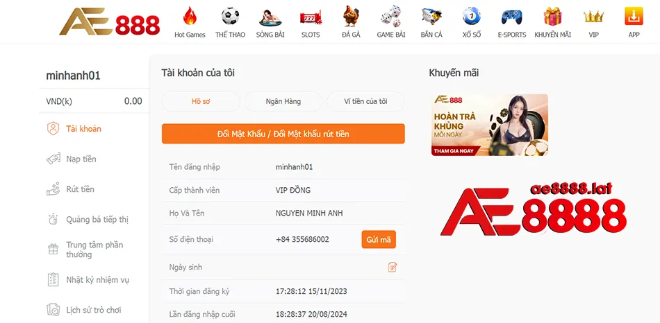 Một số quyền riêng tư của người chơi được tôn trọng như thế nào tại AE8888?