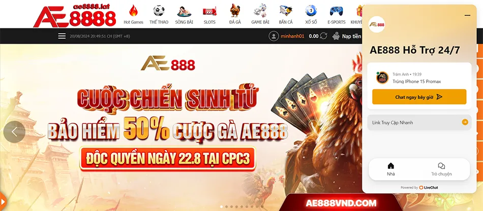 Cùng Trải nghiệm hoàn hảo, dịch vụ chuyên nghiệp AE8888