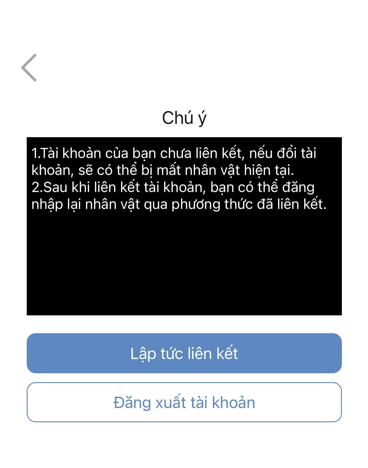 Nhấn lập tức liên kết