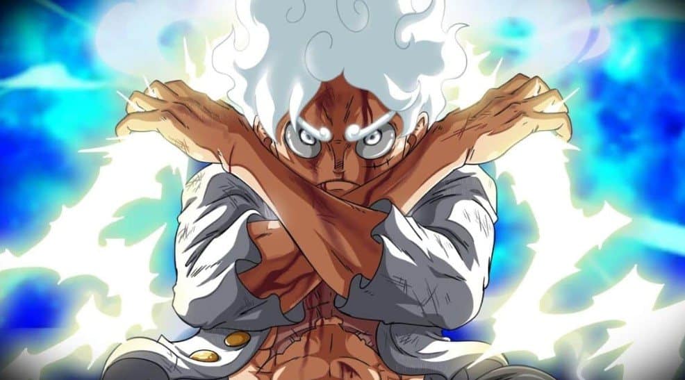 Nền Luffy Gear 5 Màu Trắng