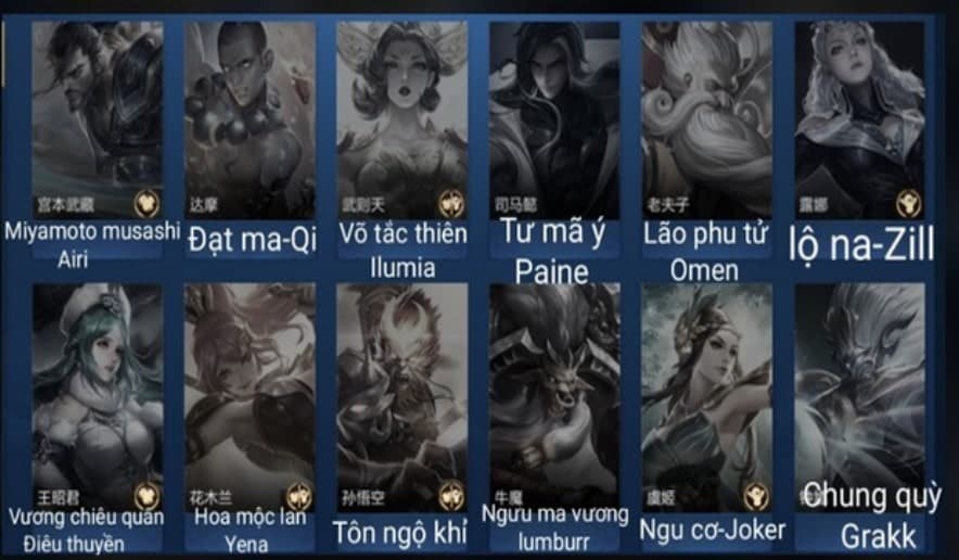 Sự khác biệt về tướng của VGVD và LQ