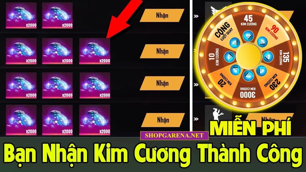 Vòng Quay Kim Cương Miễn Phí 0đ