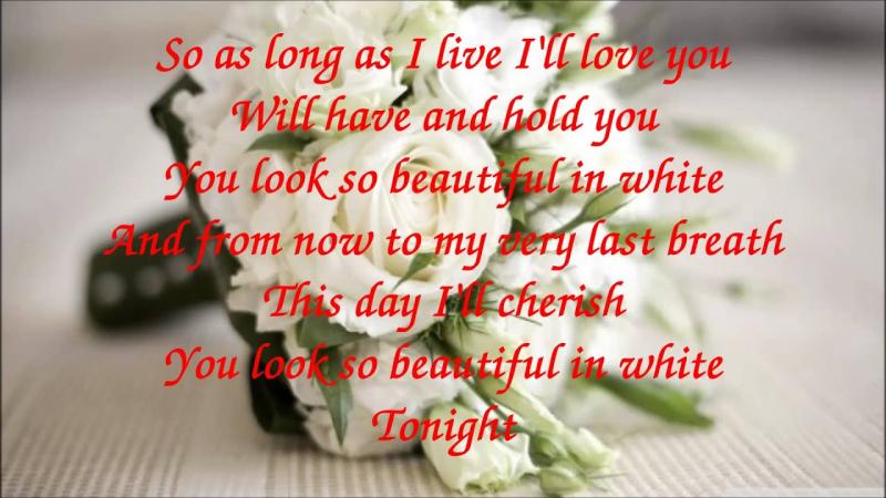 Beautiful in White - Lyrics