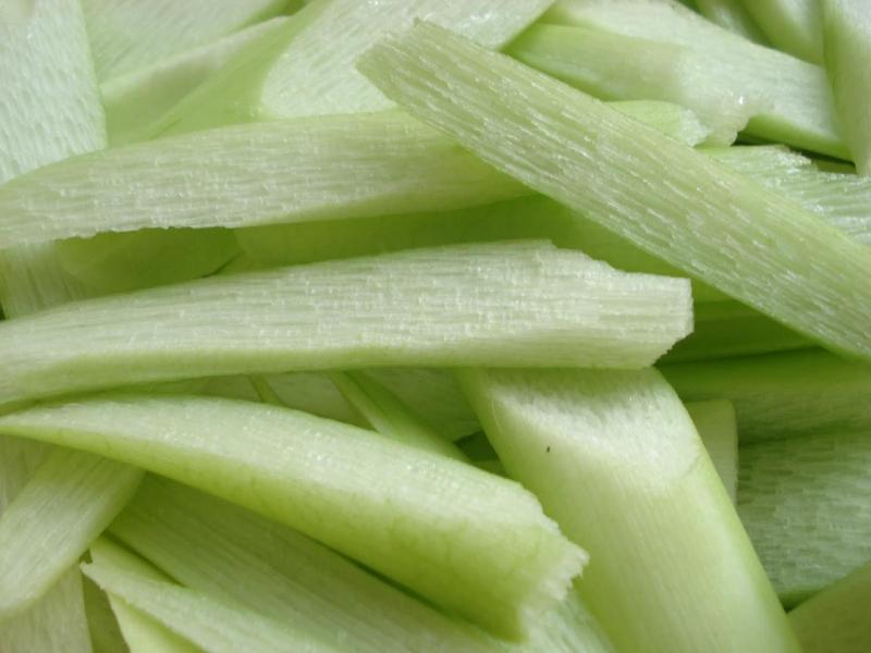 Nguyên liệu cho món Bún dọc mùng chay